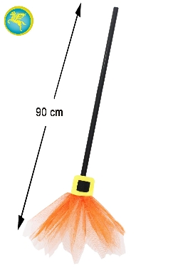 SCOPA STREGA ARANCIO CON FIBBIA